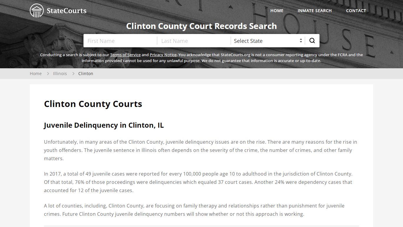 Clinton County, IL Courts - Records & Cases - StateCourts